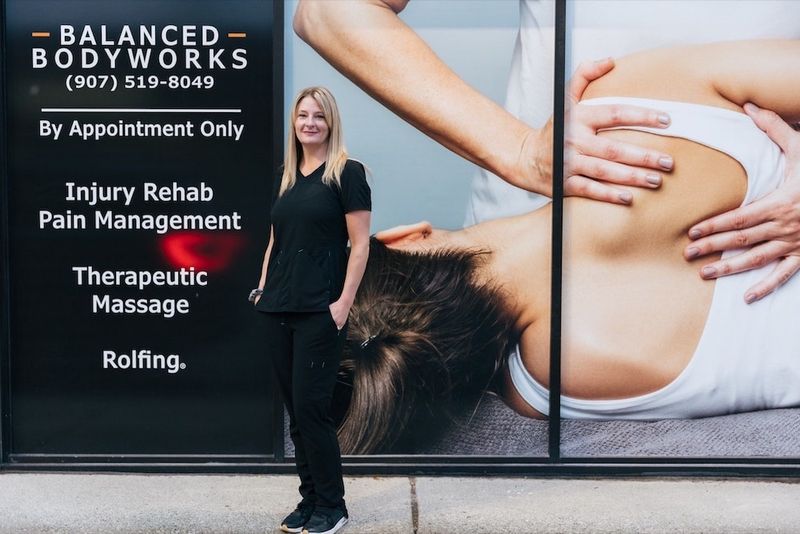 Woman In Front Of Store Front
